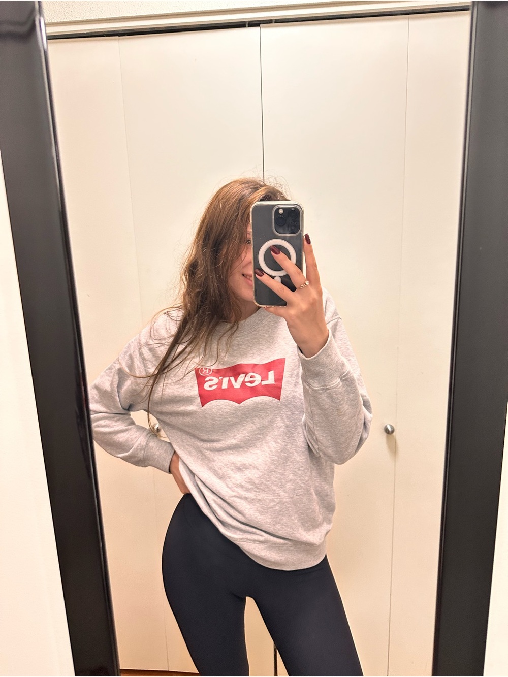 Levi's Women's Gray Logo Sweatshirt